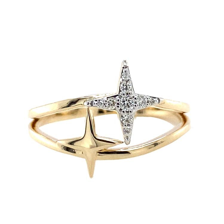 Diamond Ring with 0.06ct Diamond in 9K Yellow Gold