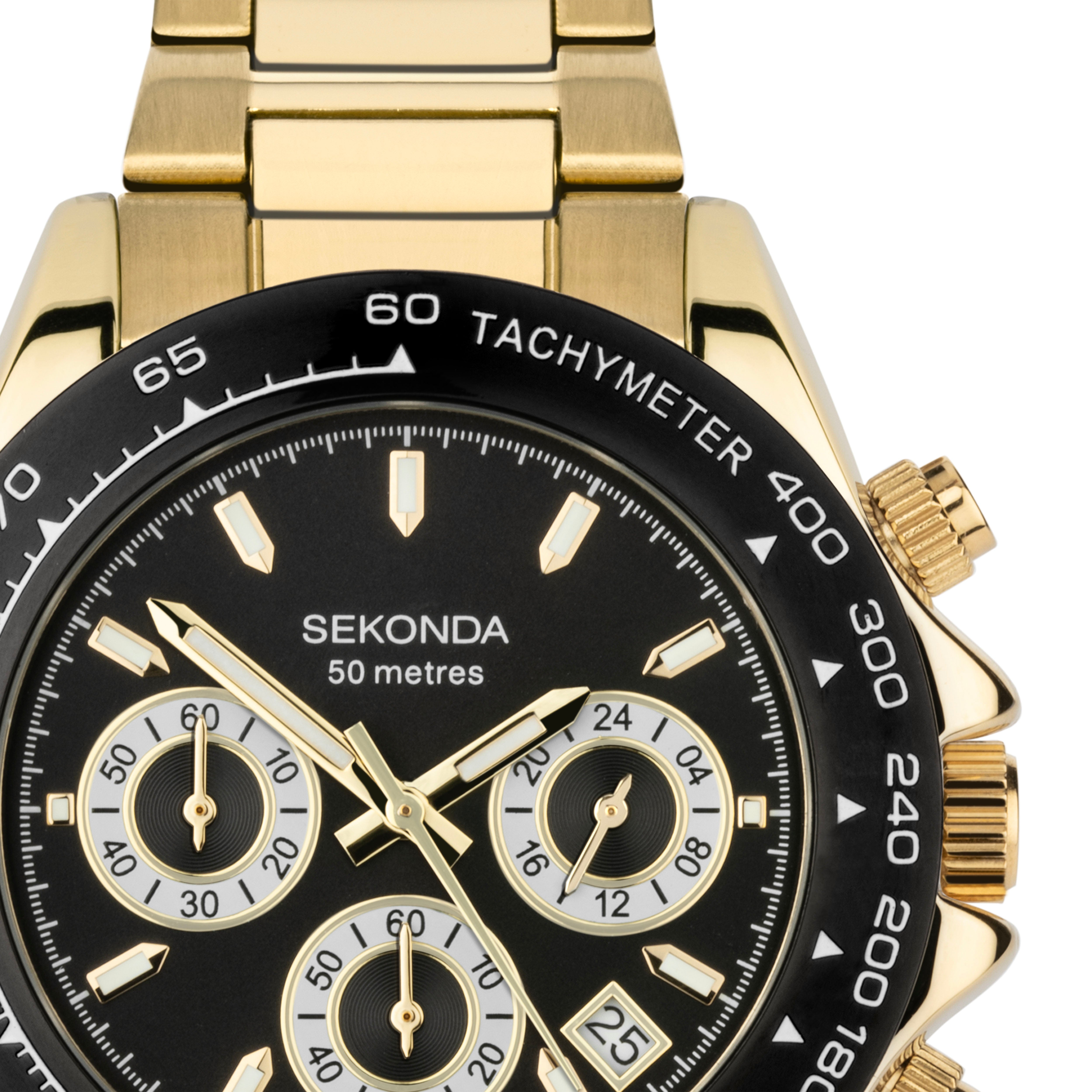 Sekonda Circuit Black Stainless Steel Mens Luxury Watch 2024