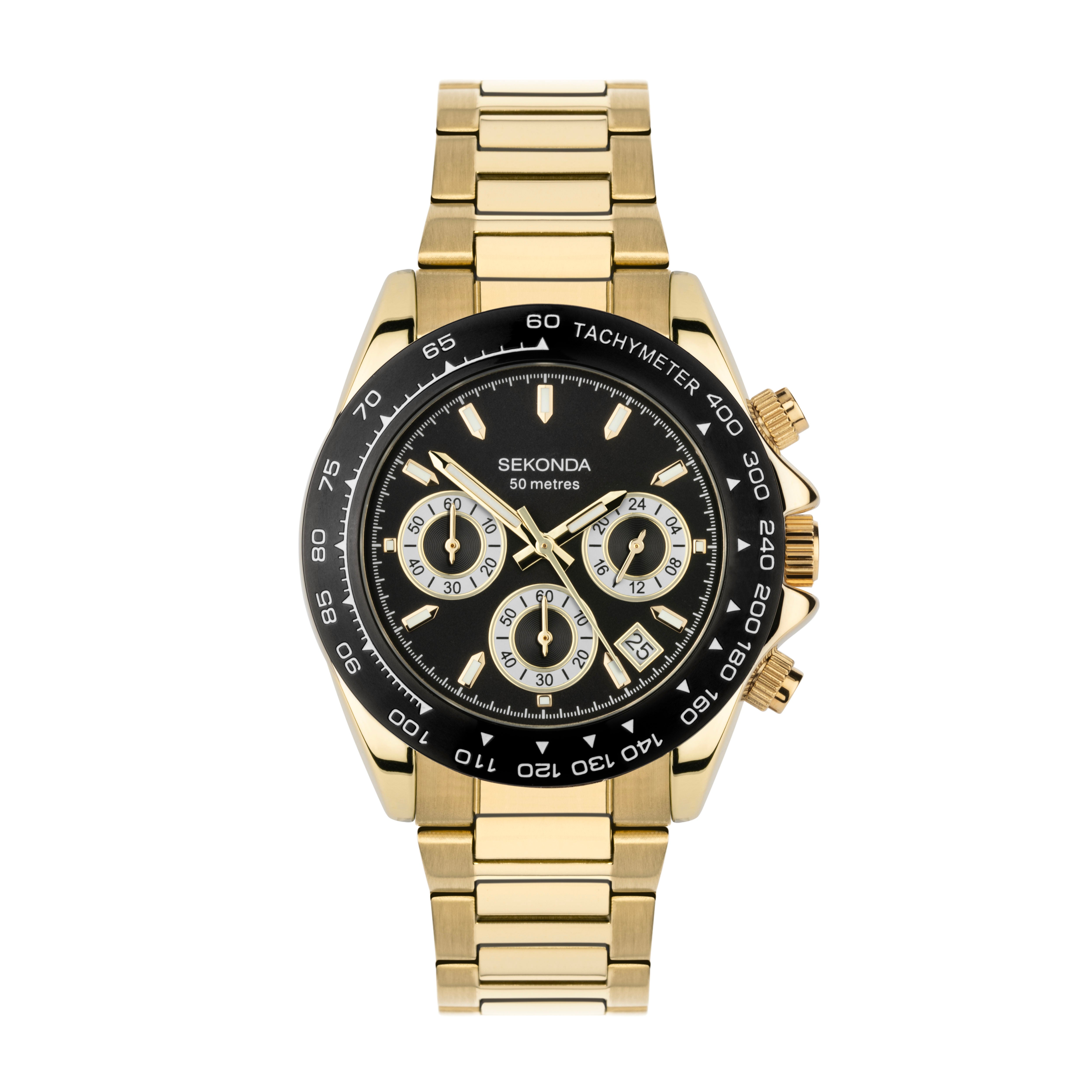 Sekonda Circuit Black Stainless Steel Mens Luxury Watch 2024