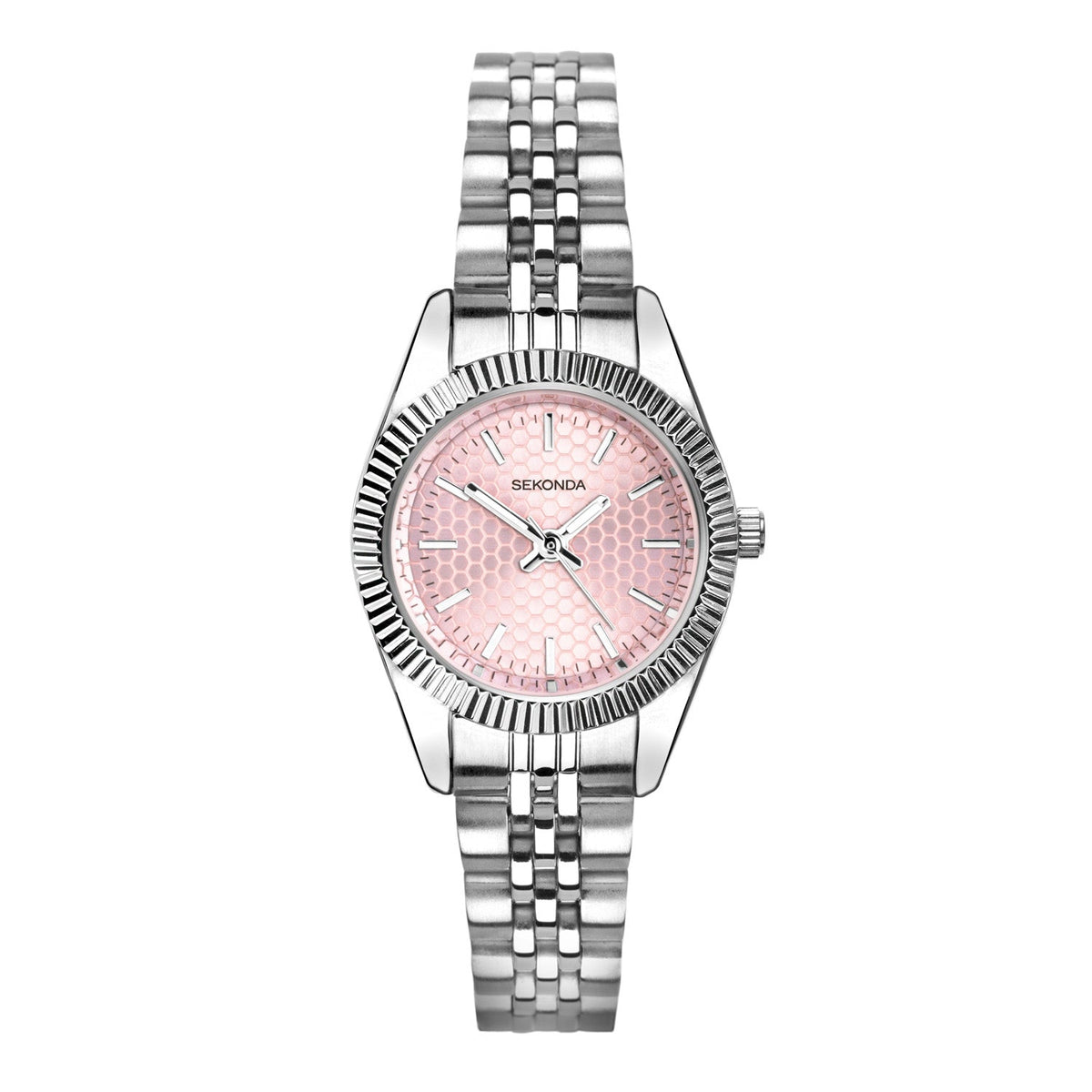 Sekonda Francis Pink Dial 26mm Womens Watch Silver SK40728