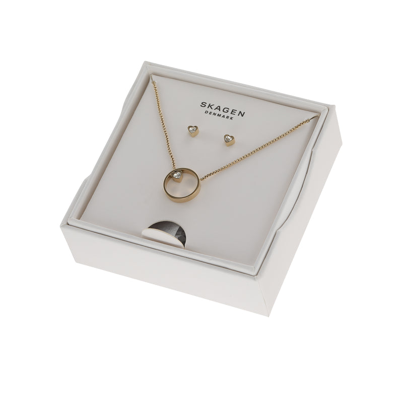 Skagen X Bup Gold Pendant Set SKJB1014SET