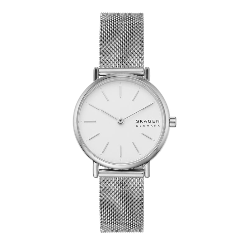 Skagen Signatur Women's White Dial Silver Bracelet Watch - SKW2692