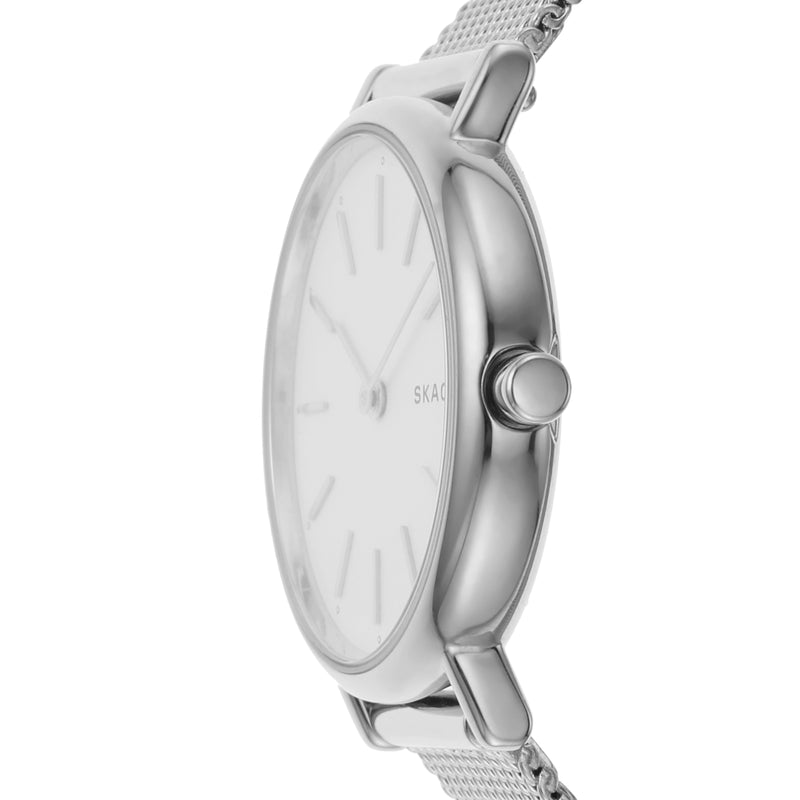 Skagen Signatur Women's White Dial Silver Bracelet Watch - SKW2692