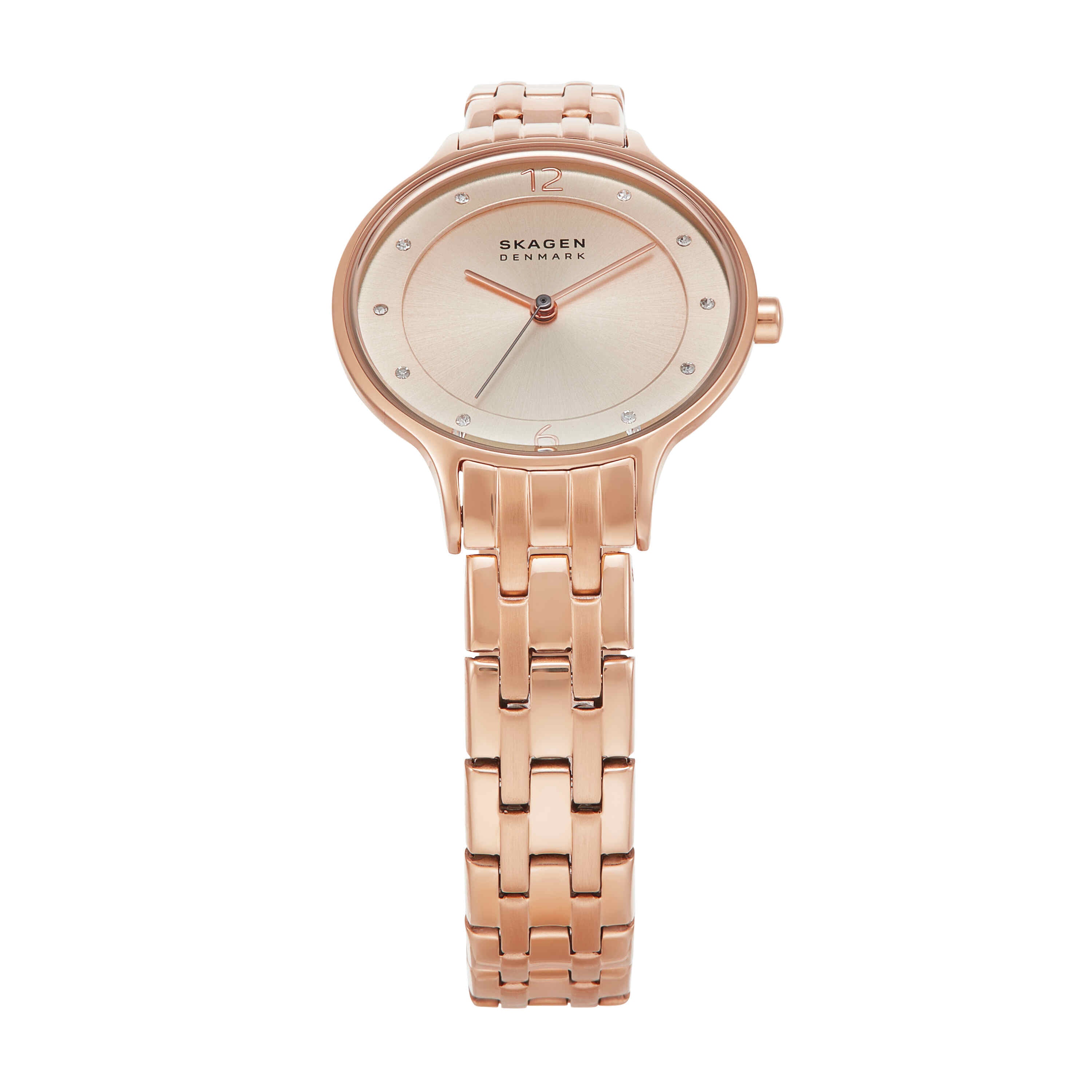 Skagen Anita Rose Gold Stainless Steel Watch with Three-Hand Movement SKW3128