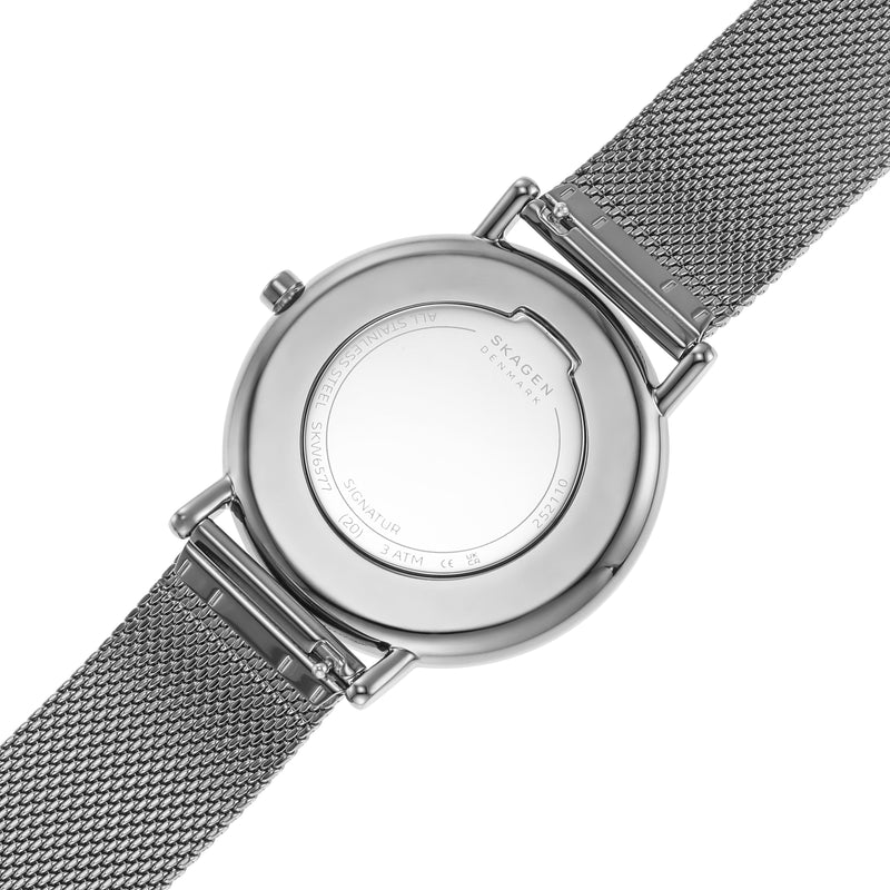 Skagen Signatur Sustainable Gray Steel Mesh Watch SKW6577