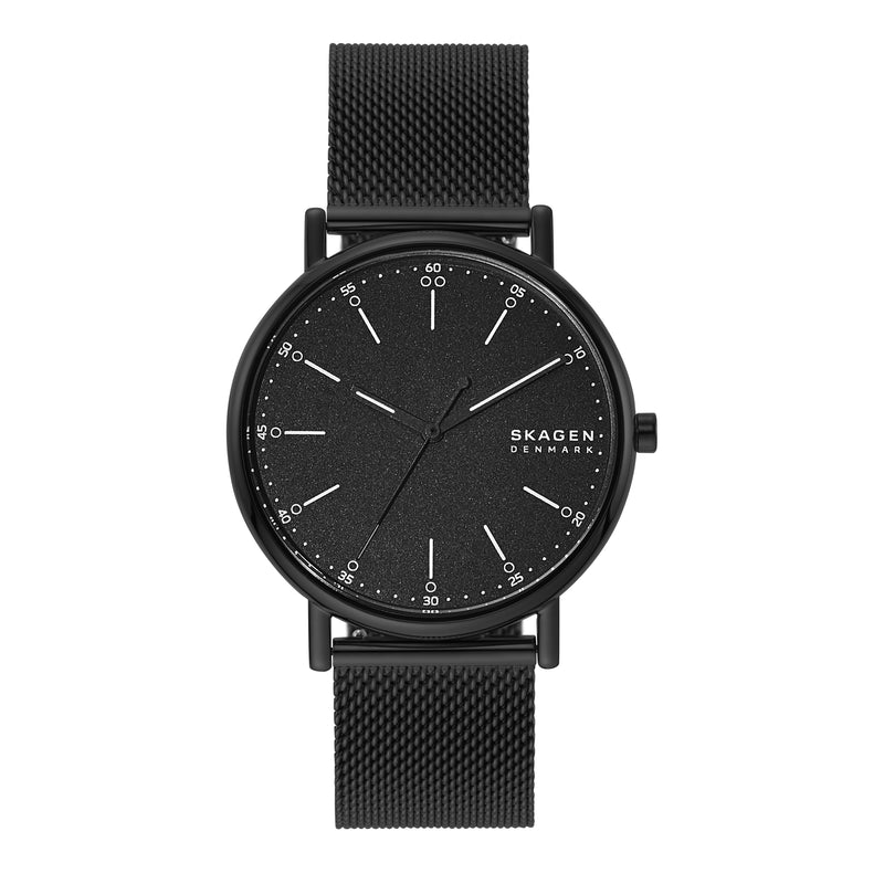 Skagen Signatur Midnight Eco-Friendly Stainless Steel Mesh Watch, 40mm SKW6579