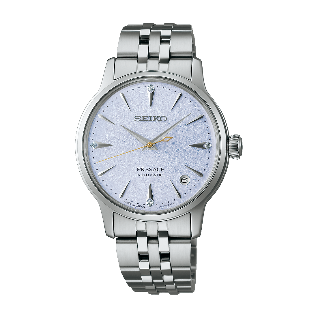 Seiko Presage Daytime 'Frozen Sky Diving' Automatic Blue Dial Watch with Diamonds SRPL61J