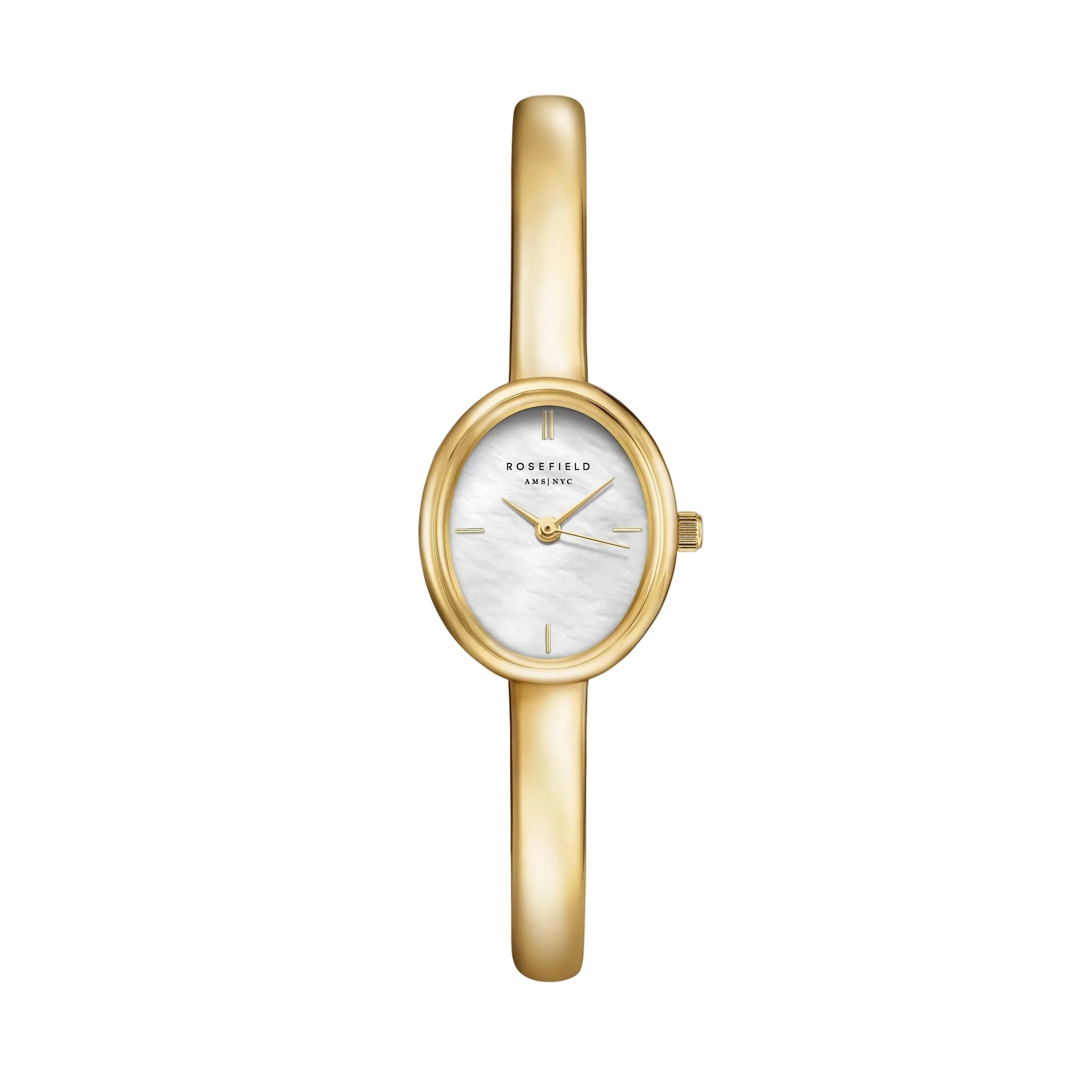 Rosefield Bangle S Gold White Mother of Pearl Dial STWGSG-ST04