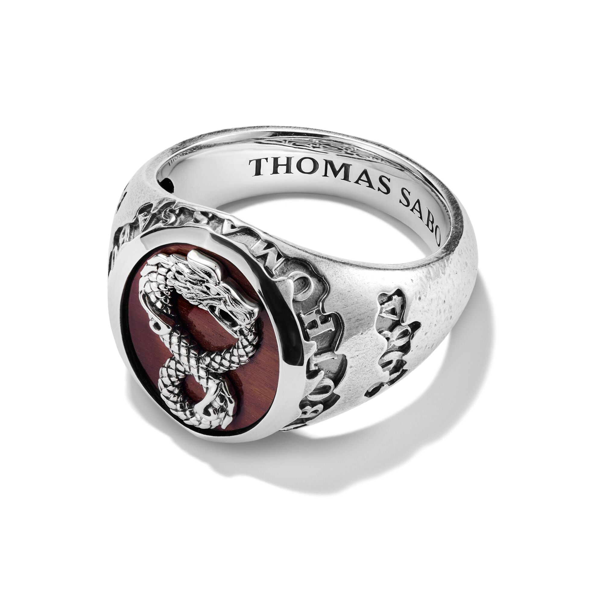 THOMAS SABO Signet Ring Dragon Red Tigerâs Eye