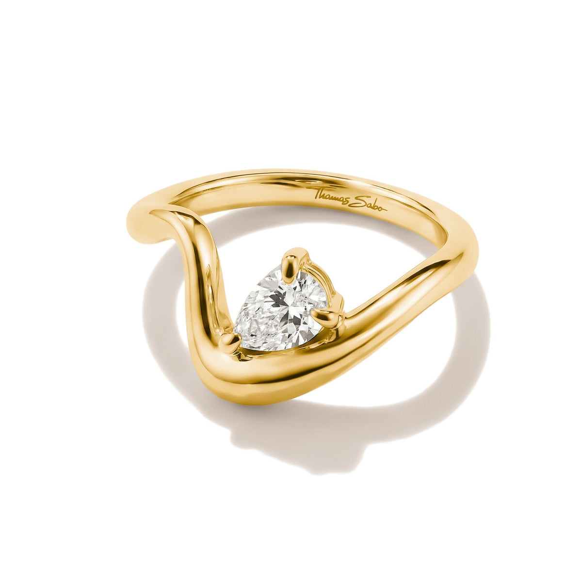 Thomas Sabo Ring with zirconia in teardrop shape TR2543MY50