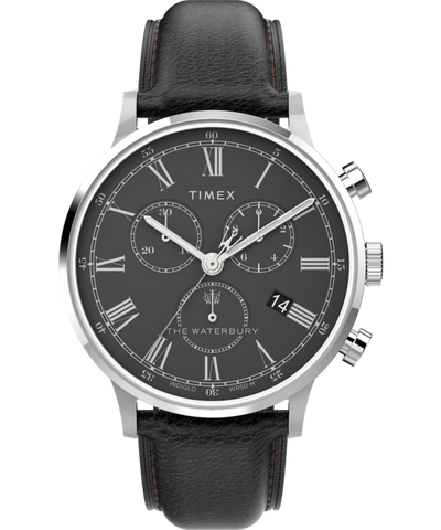 Timex Waterbury Classic Chronograph 40mm Leather Strap Men's Watch TW2U88300