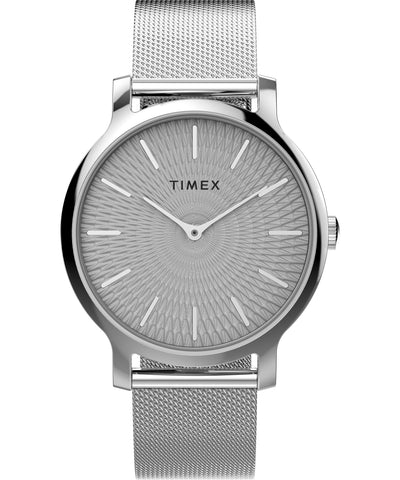 Timex Transcend 34mm Stainless Steel Silver Dial Watch TW2V92900