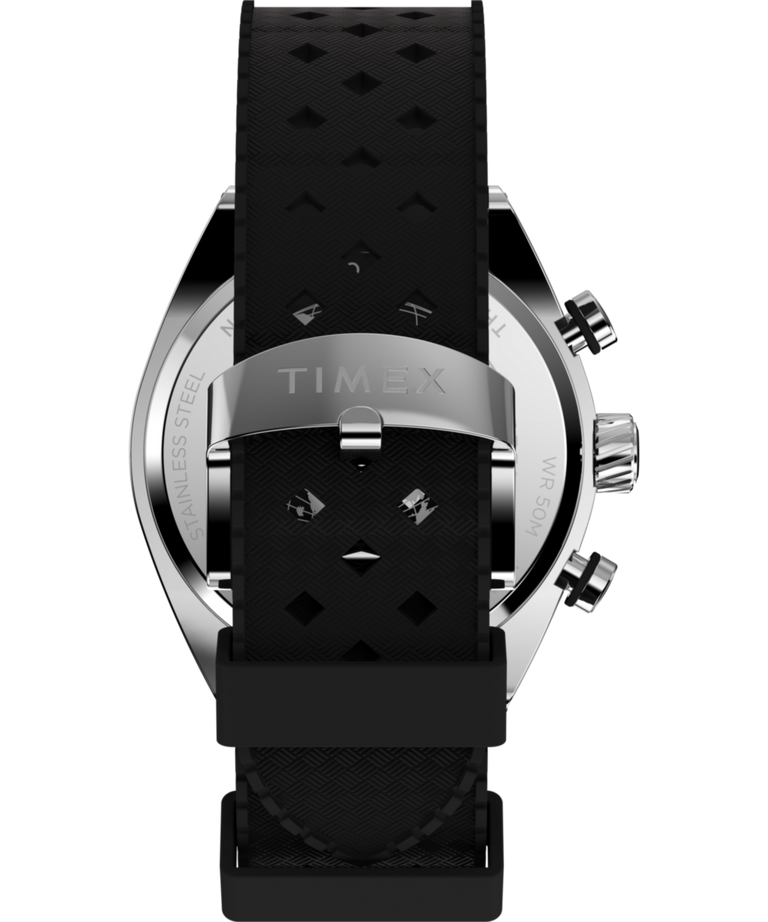 Timex Legacy Tonneau Chronograph 42mm Rubber Strap Watch TW2W64500