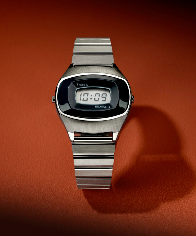 Q Timex® 1975 SSQ Digital Reissue Stainless Steel TW2Y06100