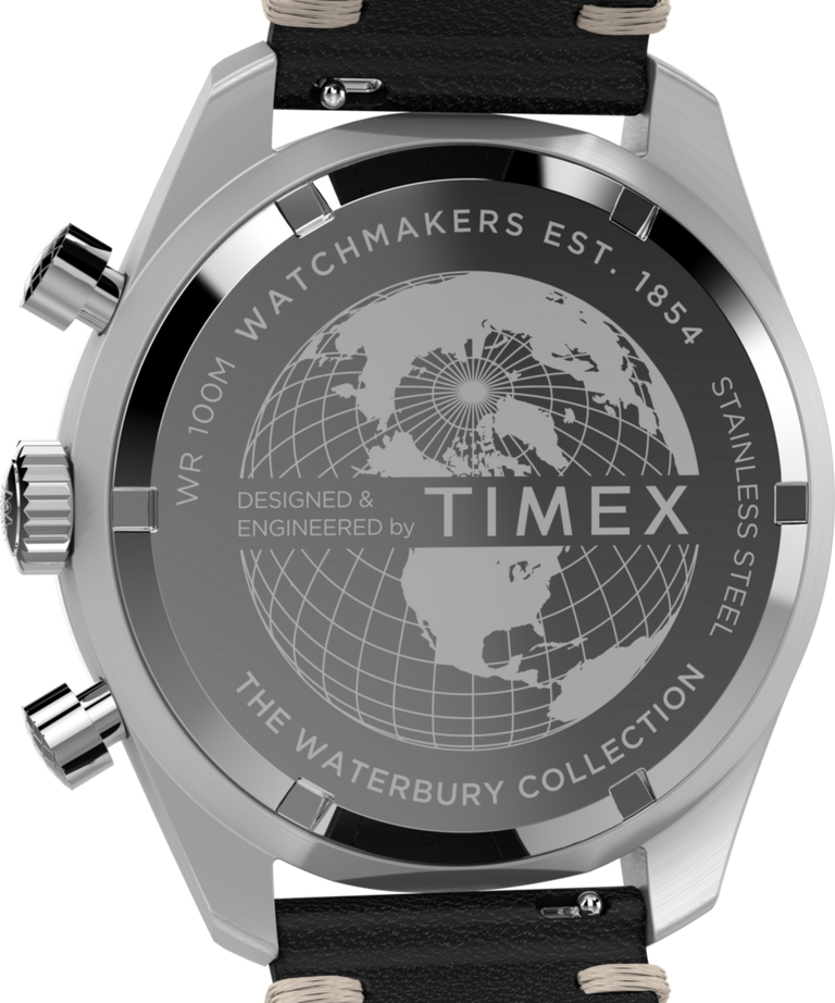 Timex Waterbury Chronograph Leather Strap Watch TW2Y18600