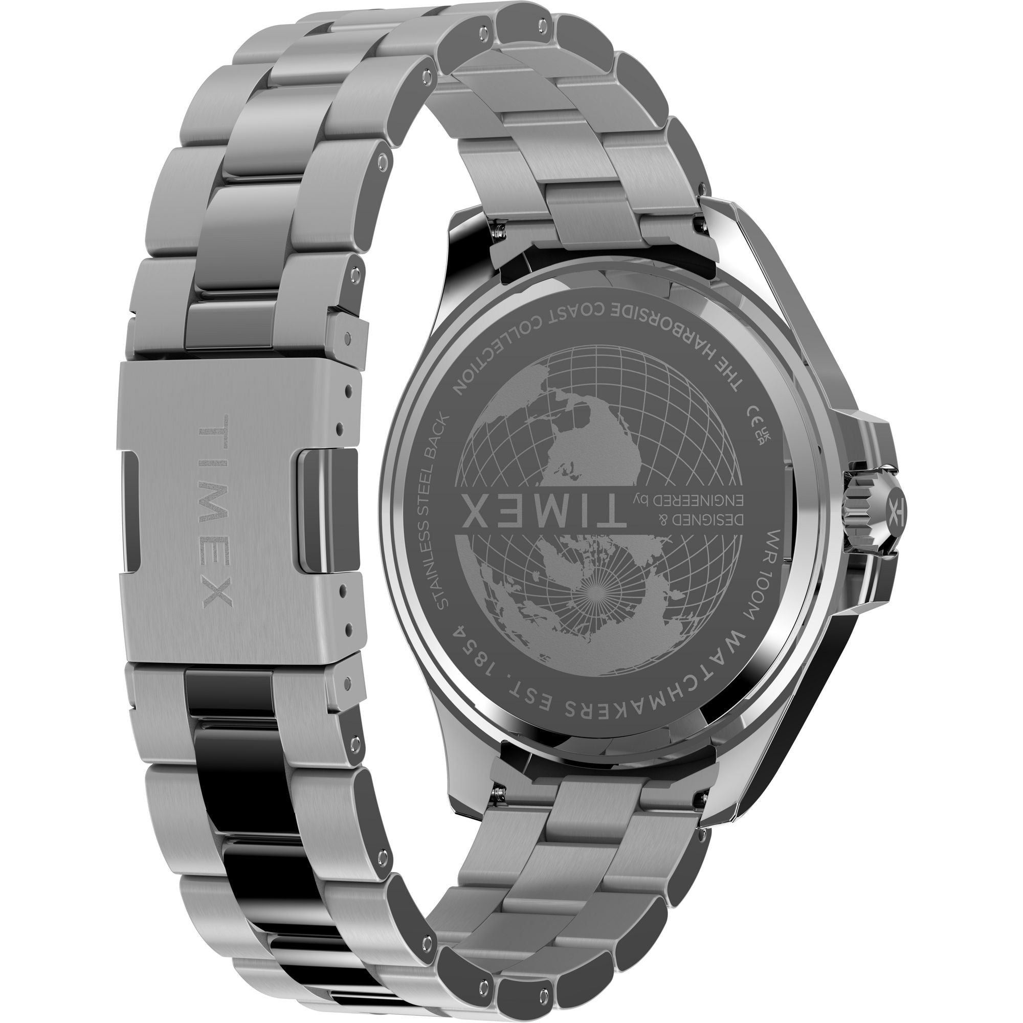 Timex Harbourside Chronograph Black Dial Stainless Steel Men's Watch TW2Y33300