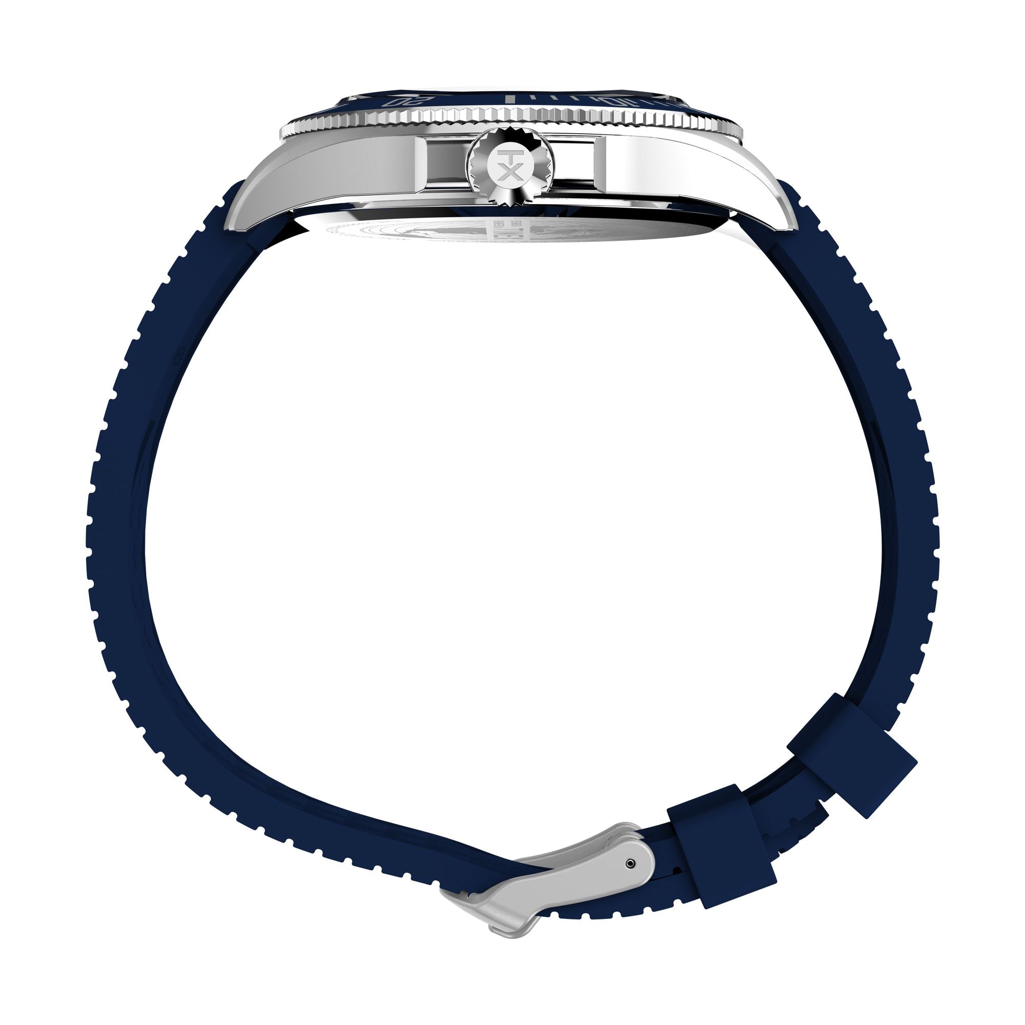 Timex Harbourside Chronograph Blue Dial and Rubber Band Men's Watch TW2Y33400