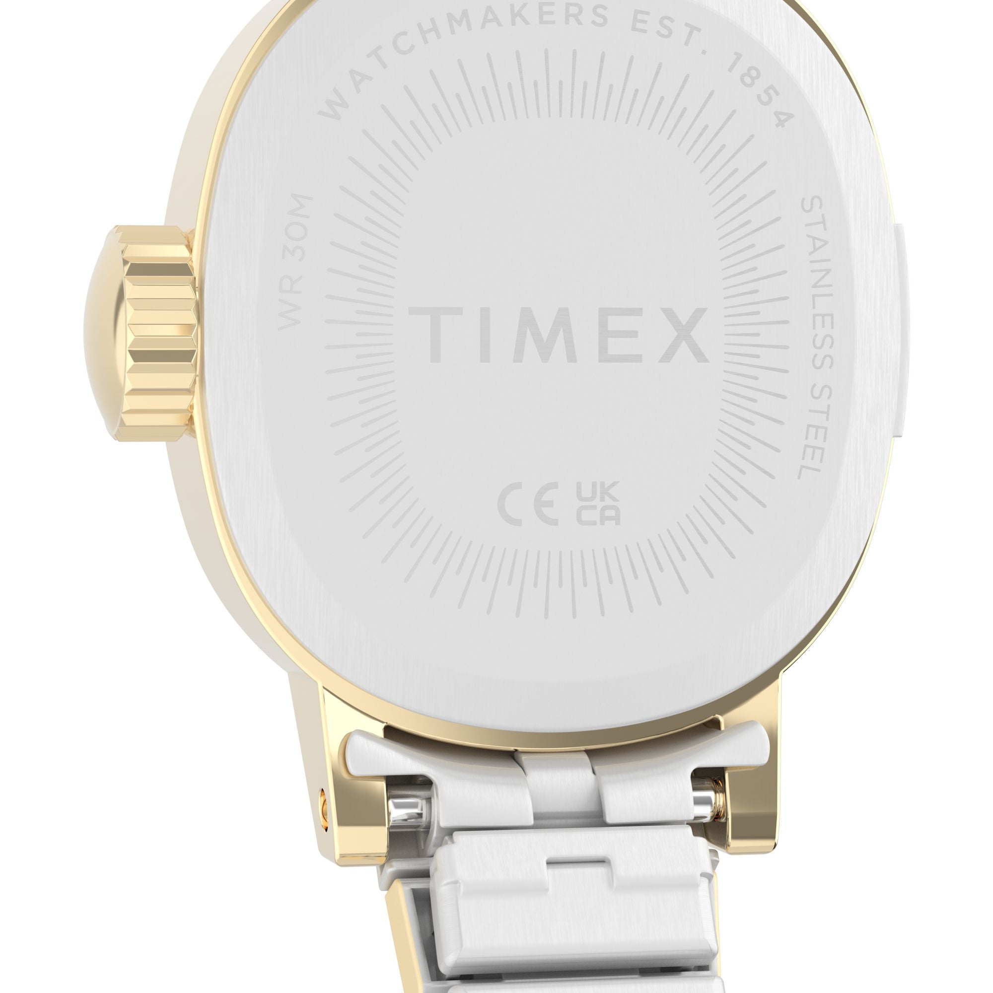 Timex Cavatina Retro Mini Two Toned White Dial Women's Watch TW2Y66900