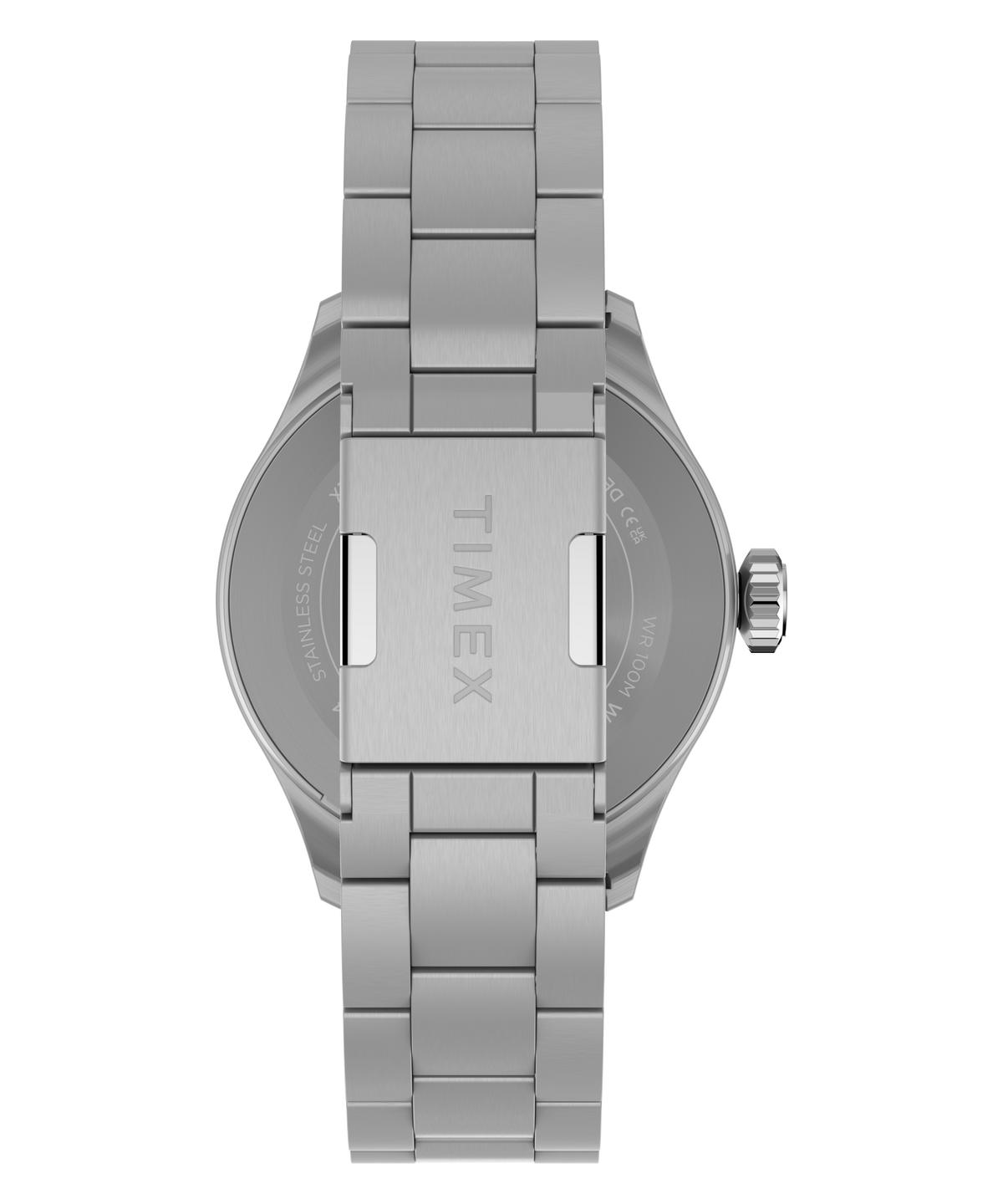 Timex Waterbury Pan Am GMT 41mm Silver Dial Steel Bracelet Watch TW2Y94600