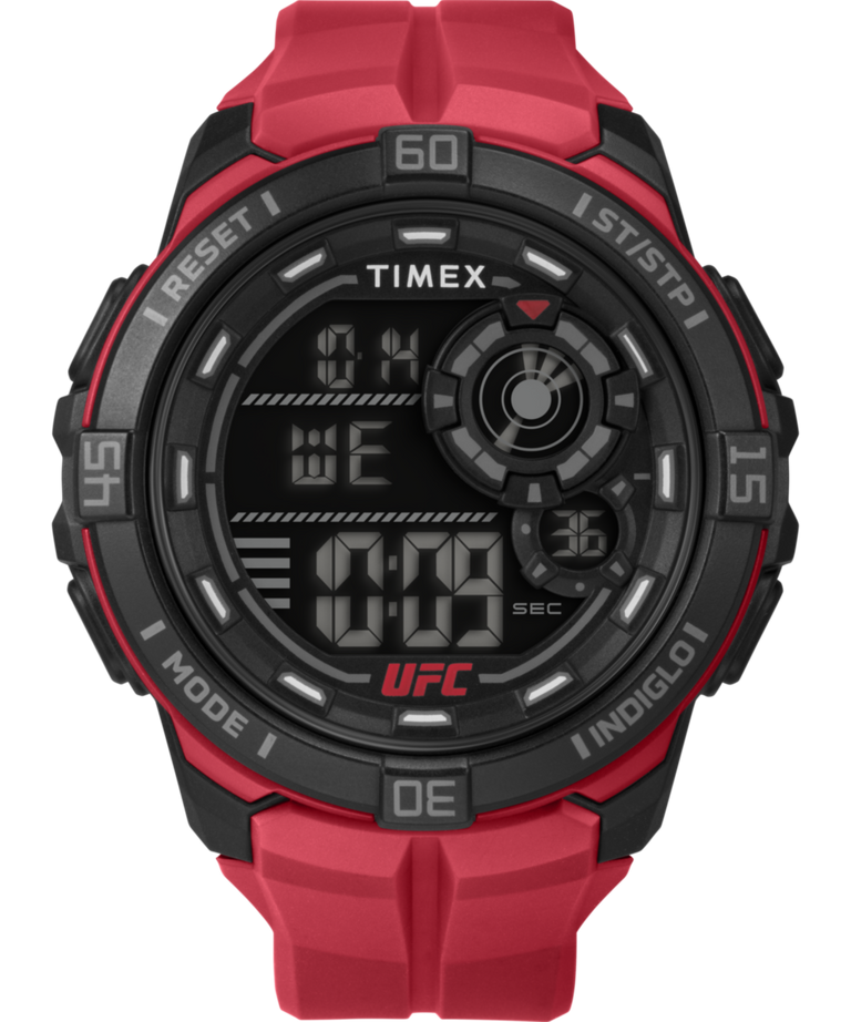 Timex UFC Rush 52mm PU Red Strap Men's Watch TW5M59200