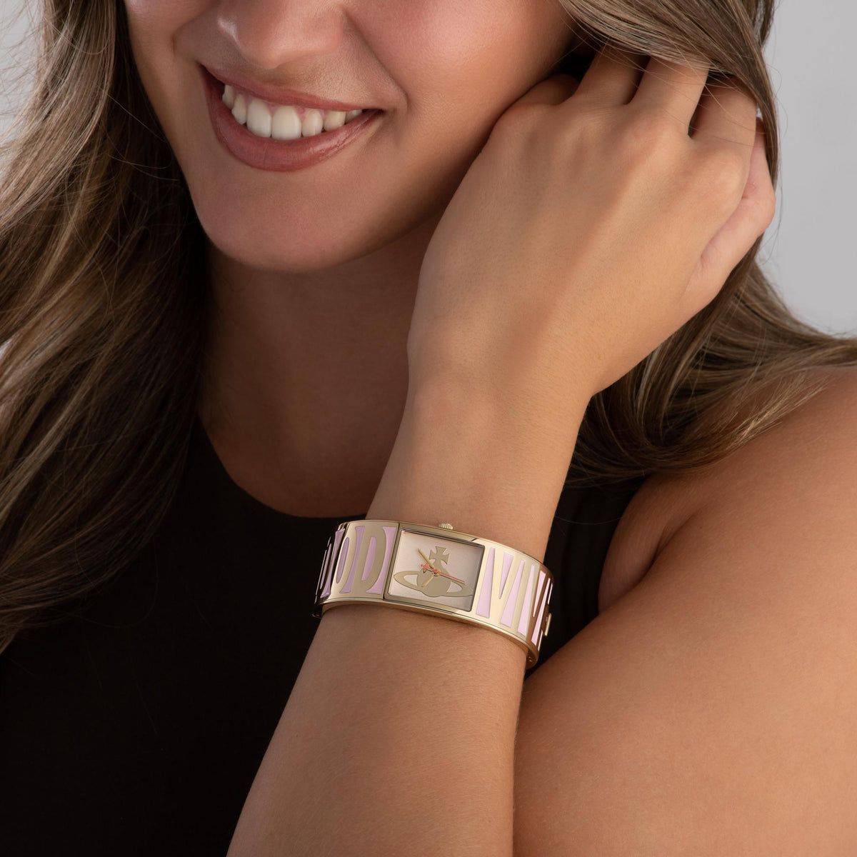 Vivienne Westwood Belvoir 25mm Pink Gold Bangle Watch