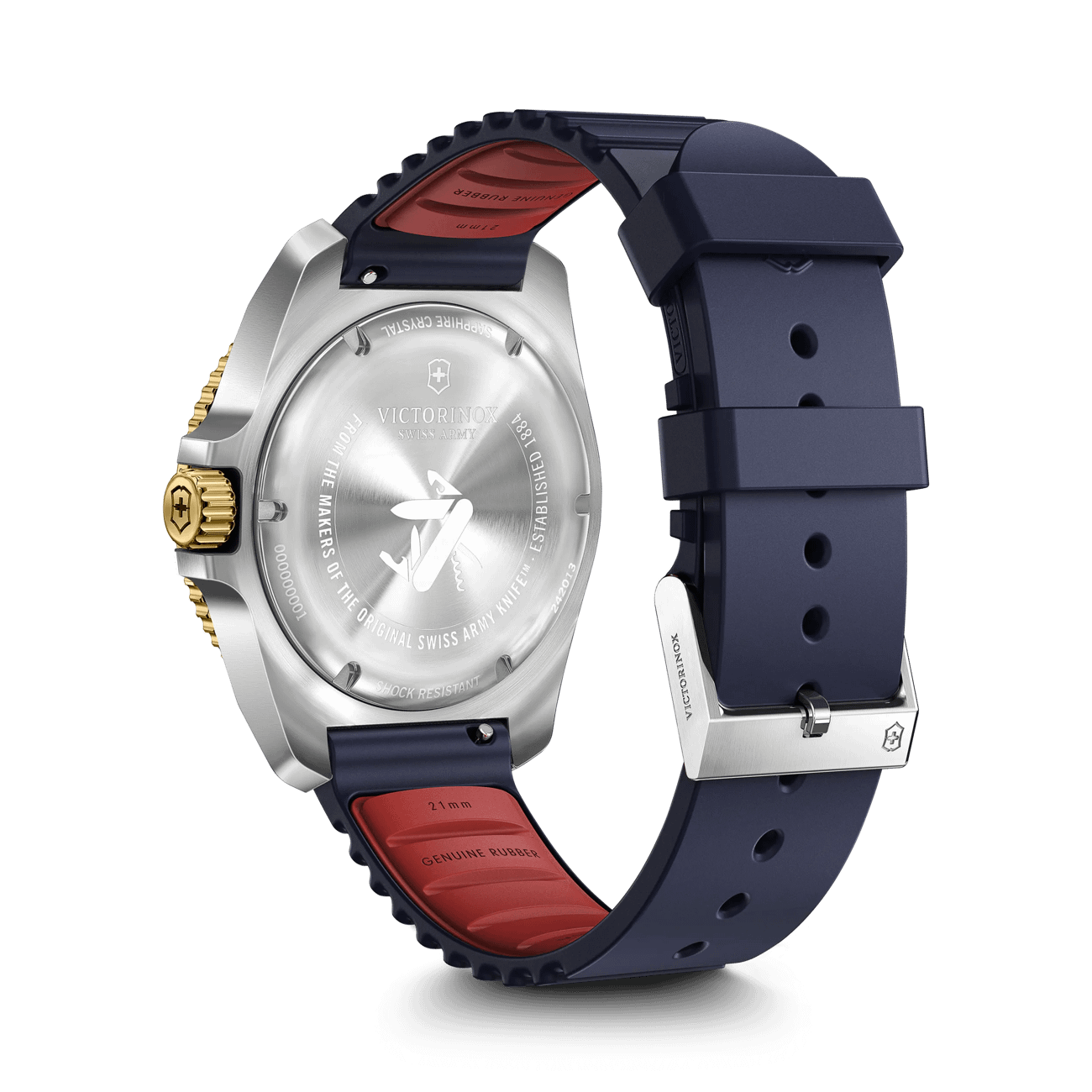 Victorinox Journey 1884 43mm Blue Rubber Strap Blue Dial Watch 242013
