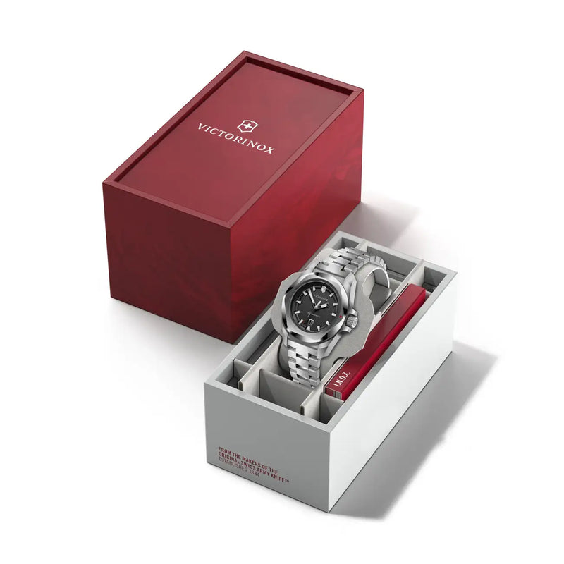 Victorinox I.N.O.X 32mm Stainless Steel Black Dial Watch 242036