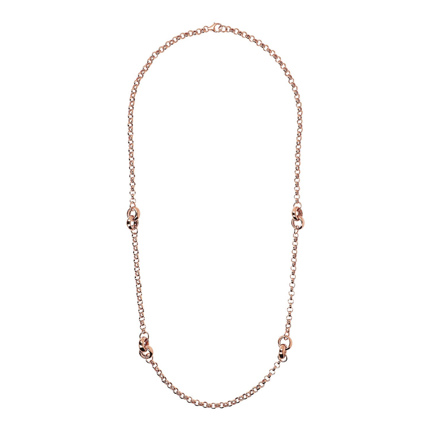 Bronzallure Purezza Long Rolo Link Necklace