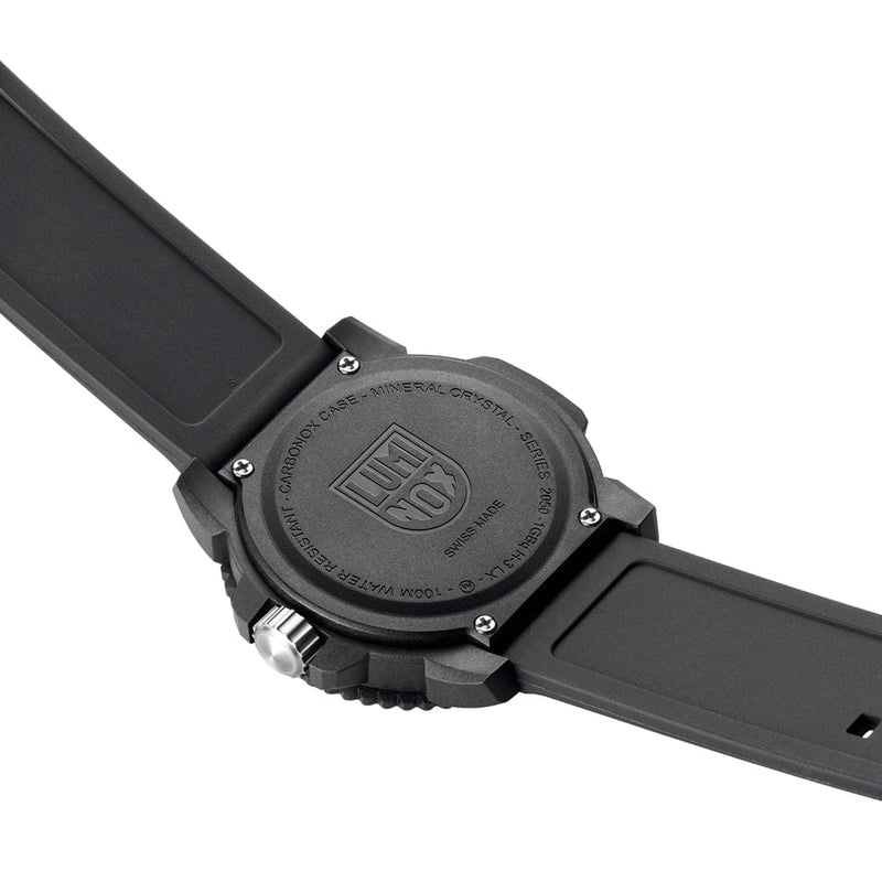 Luminox Sea Lion Carbonox Yellow Dial Black Rubber Strap Watch X2.2055.1
