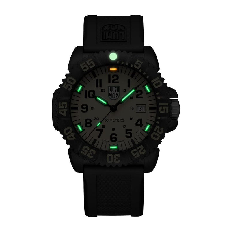 Luminox Sea Lion Carbonox Yellow Dial Black Rubber Strap Watch X2.2055.1