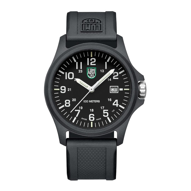 Luminox Patagonia Carbonox Black Dial Black Rubber Strap Watch X2.2401