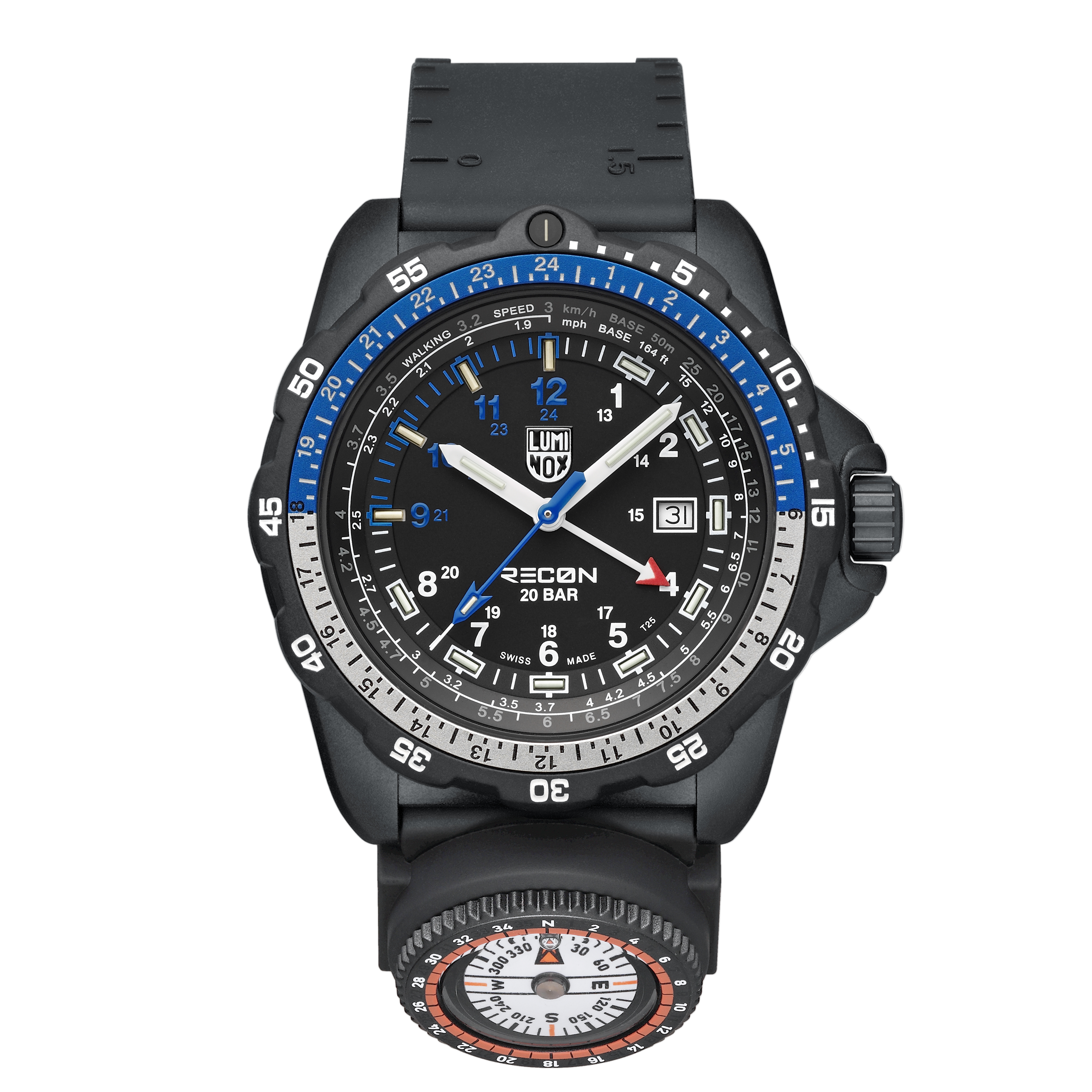 Luminox Recon Black Dial Rubber Strap Watch XL.8833