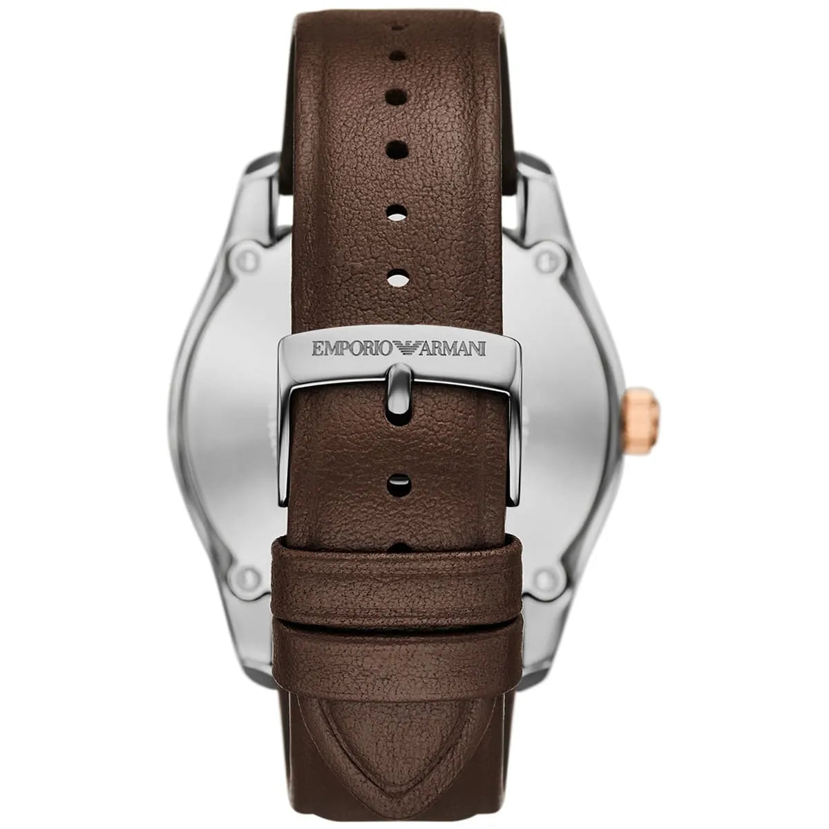 Emporio Armani Antonio Brown Leather Strap Watch AR60094