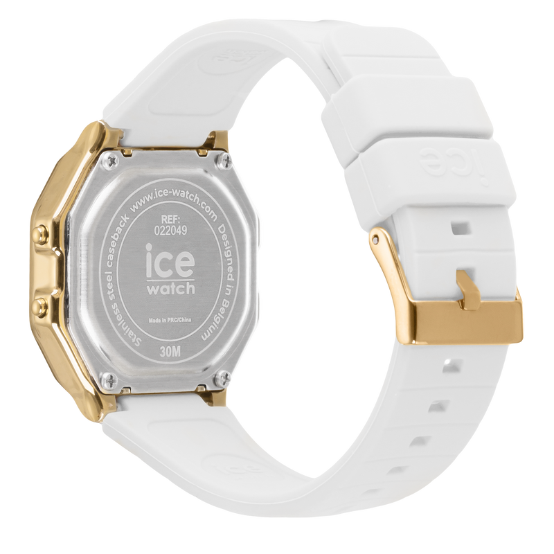 ICE digit retro - White gold