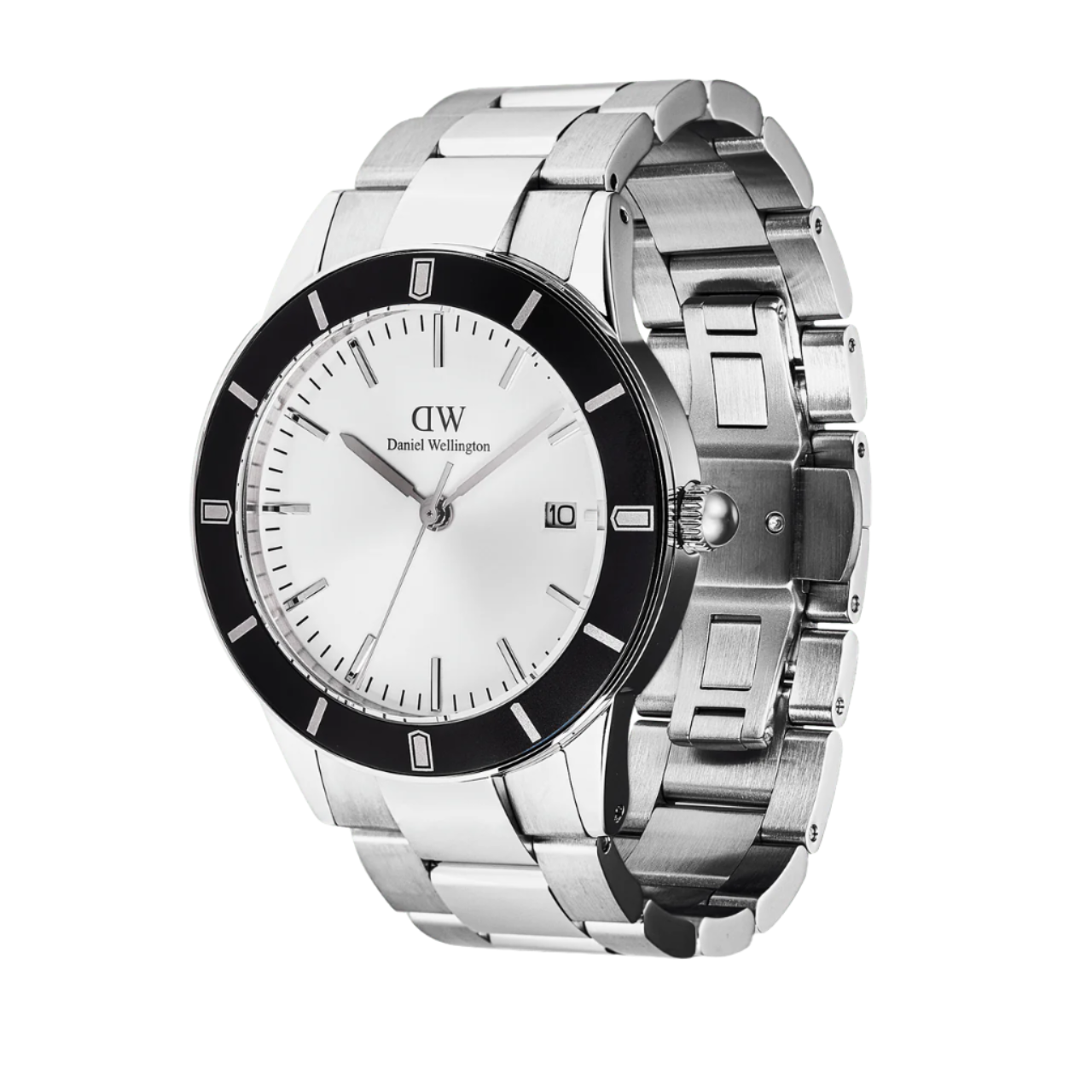 Daniel Wellington Iconic Paradigma Link Black Bezel White Dial Watch DW00100819