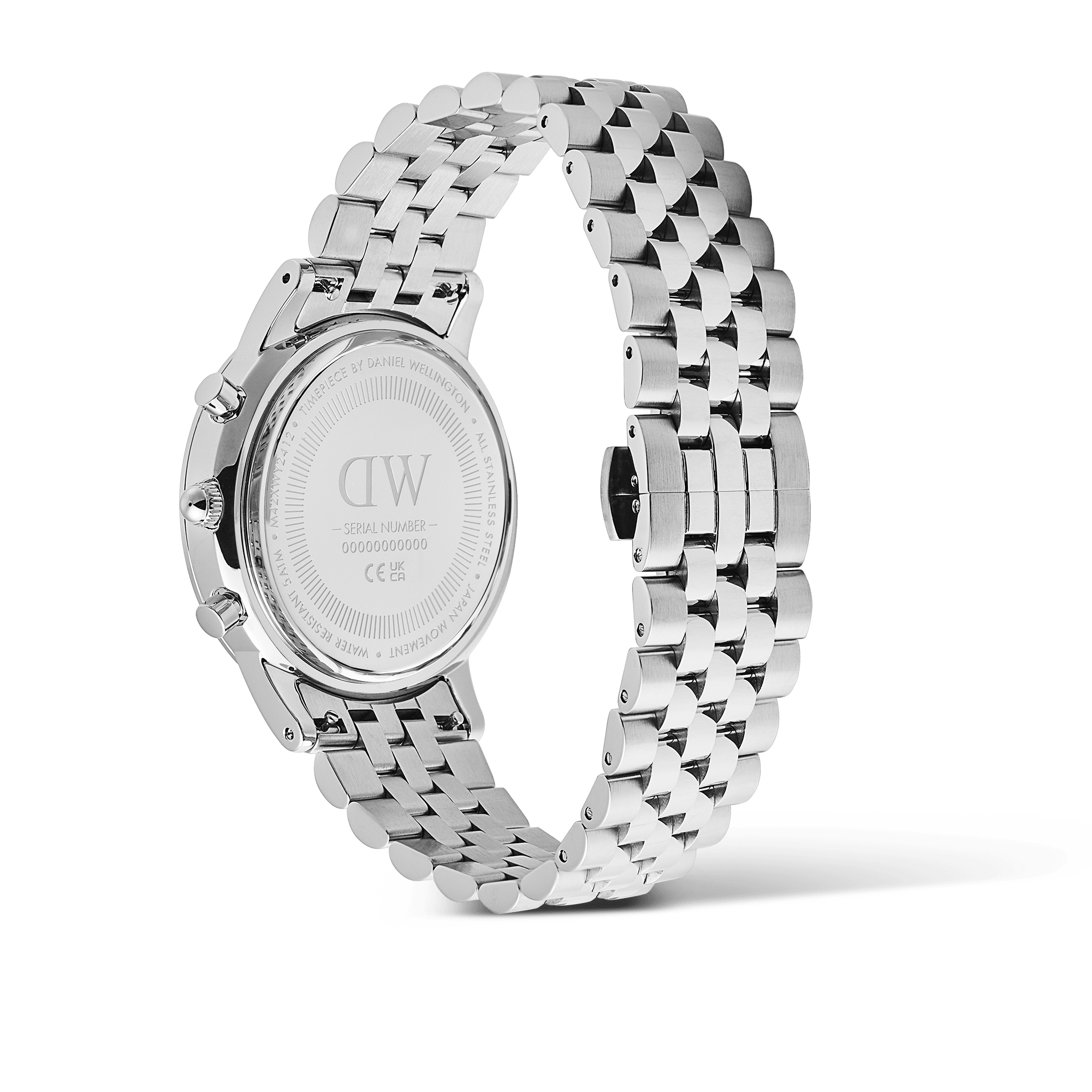 Daniel Wellington Iconic Chronograph Arch 5-Link Off- White Panda Silver