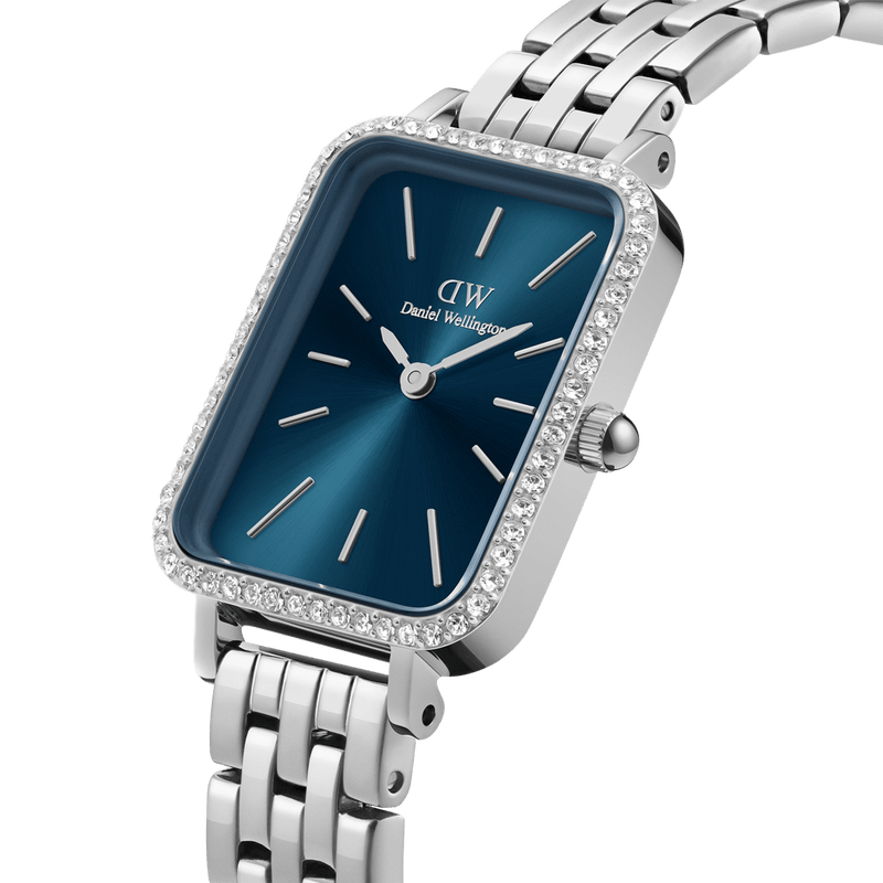 Daniel Wellington Quadro 20X26mm Bezel 5-Link Arctic Sunray Watch DW00100670