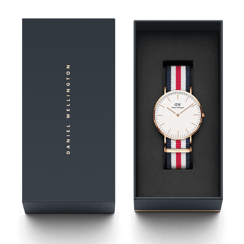 Daniel Wellington Classic 36mm Canterbury White Dial Watch DW00100030