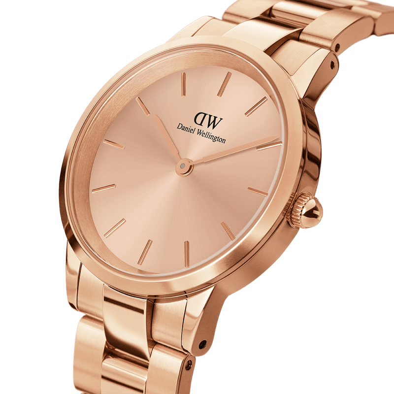 Daniel Wellington Iconic Link Unitone 28mm Rose Gold Dial Watch DW00100401