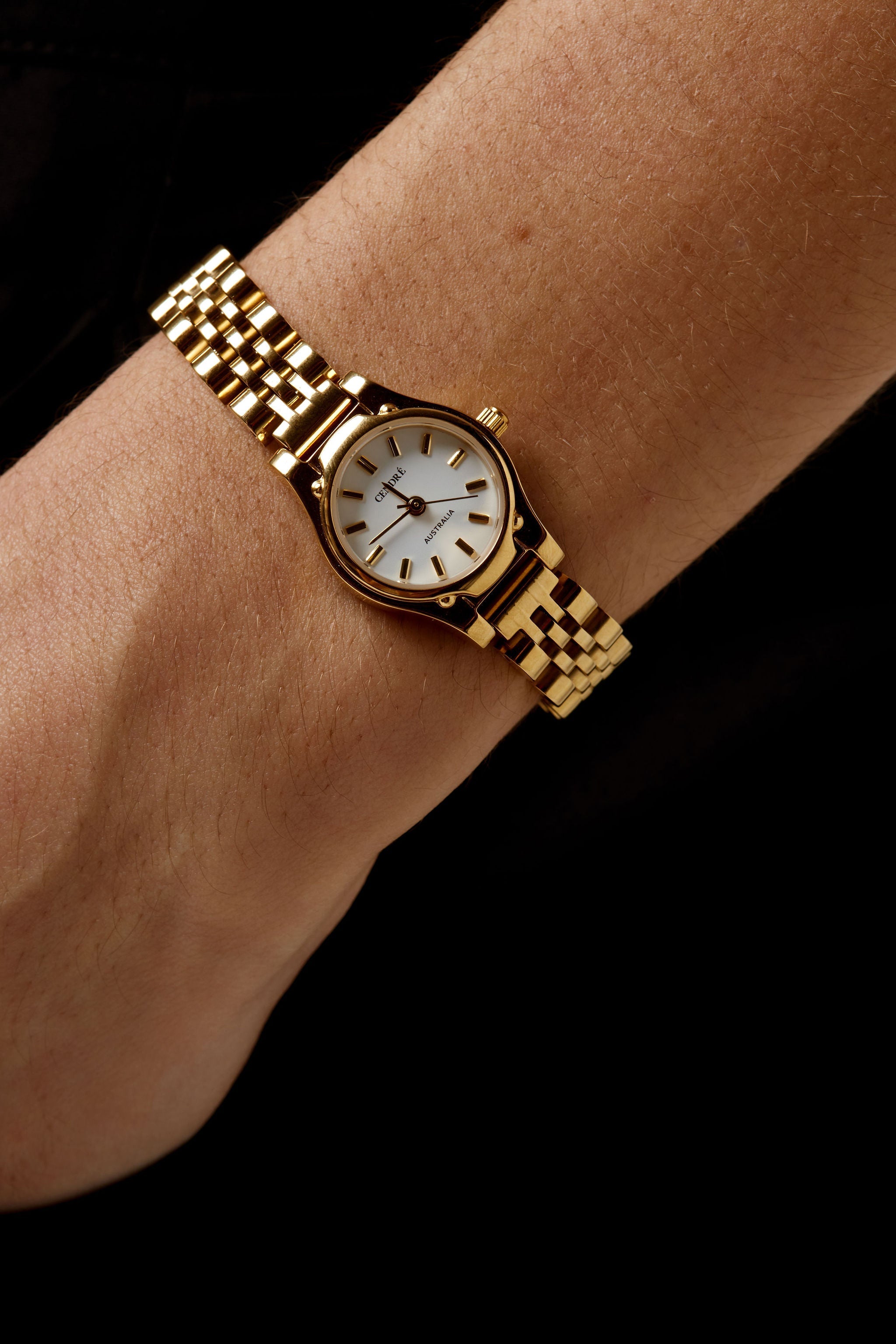 Cendré Isobel White Dial 14K Gold Women's Watch — front