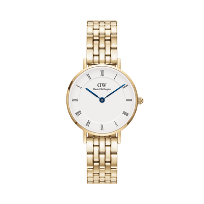 Daniel Wellington Petite Roman Numerals 5-Link Gold Watch DW00100682