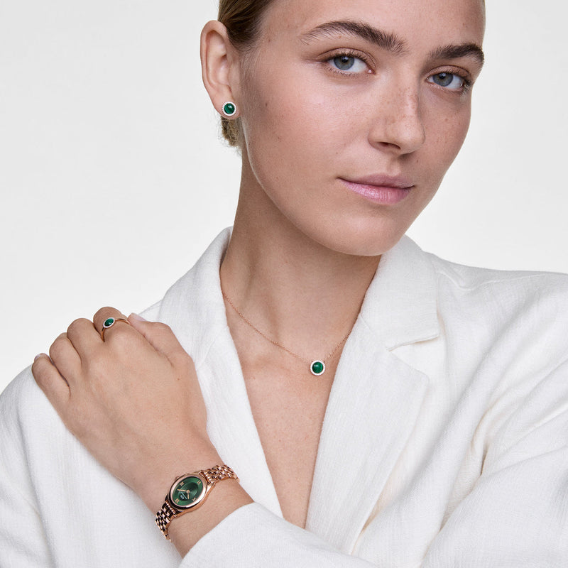 Daniel Wellington Audrey Malachite Rose Gold Earrings DW00401413