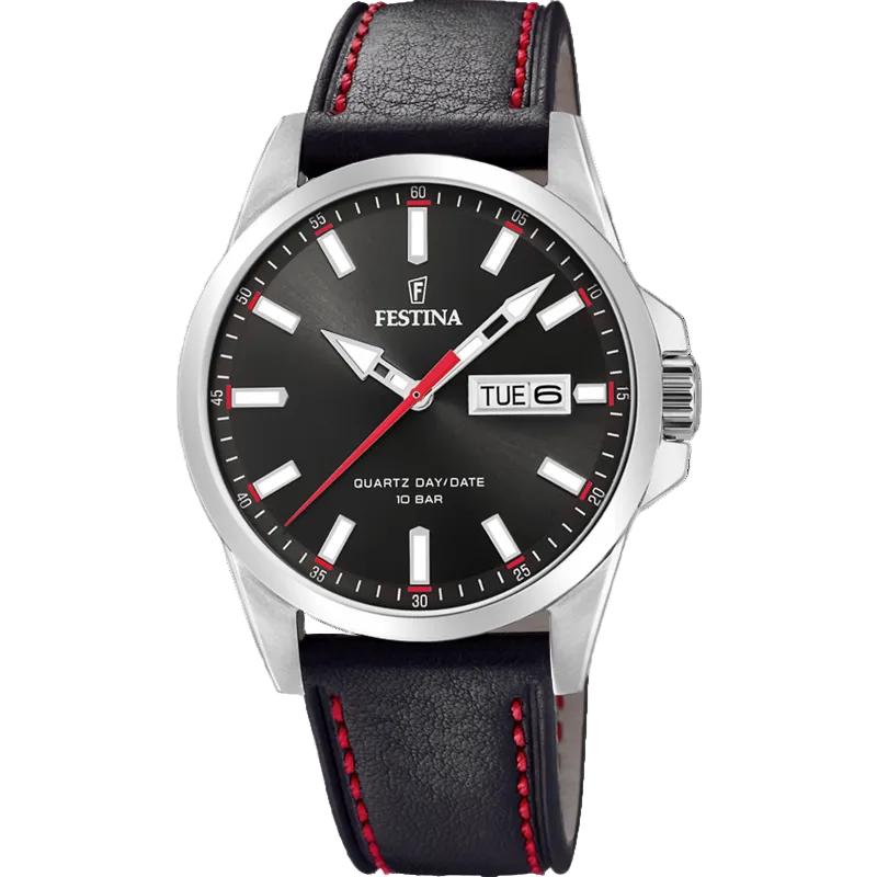 Festina Classics Black Leather Strap Men's Watch F20358/4
