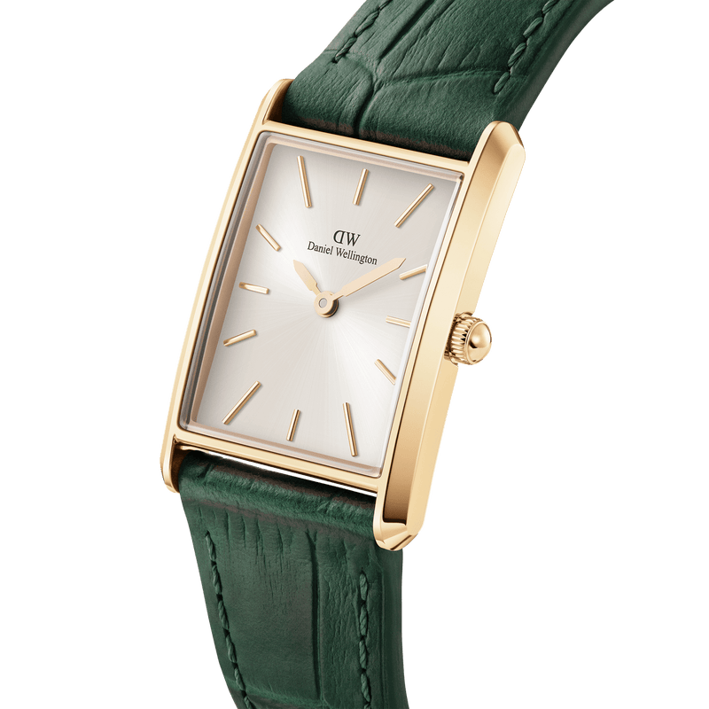 Daniel Wellington Crocodile-Embossed Champagne Gold Elegance Watch DW00100695