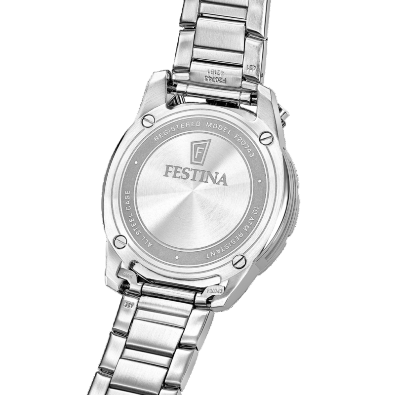 Festina Bullhead Black Dial Stainless Steel Bracelet Watch f20743/6