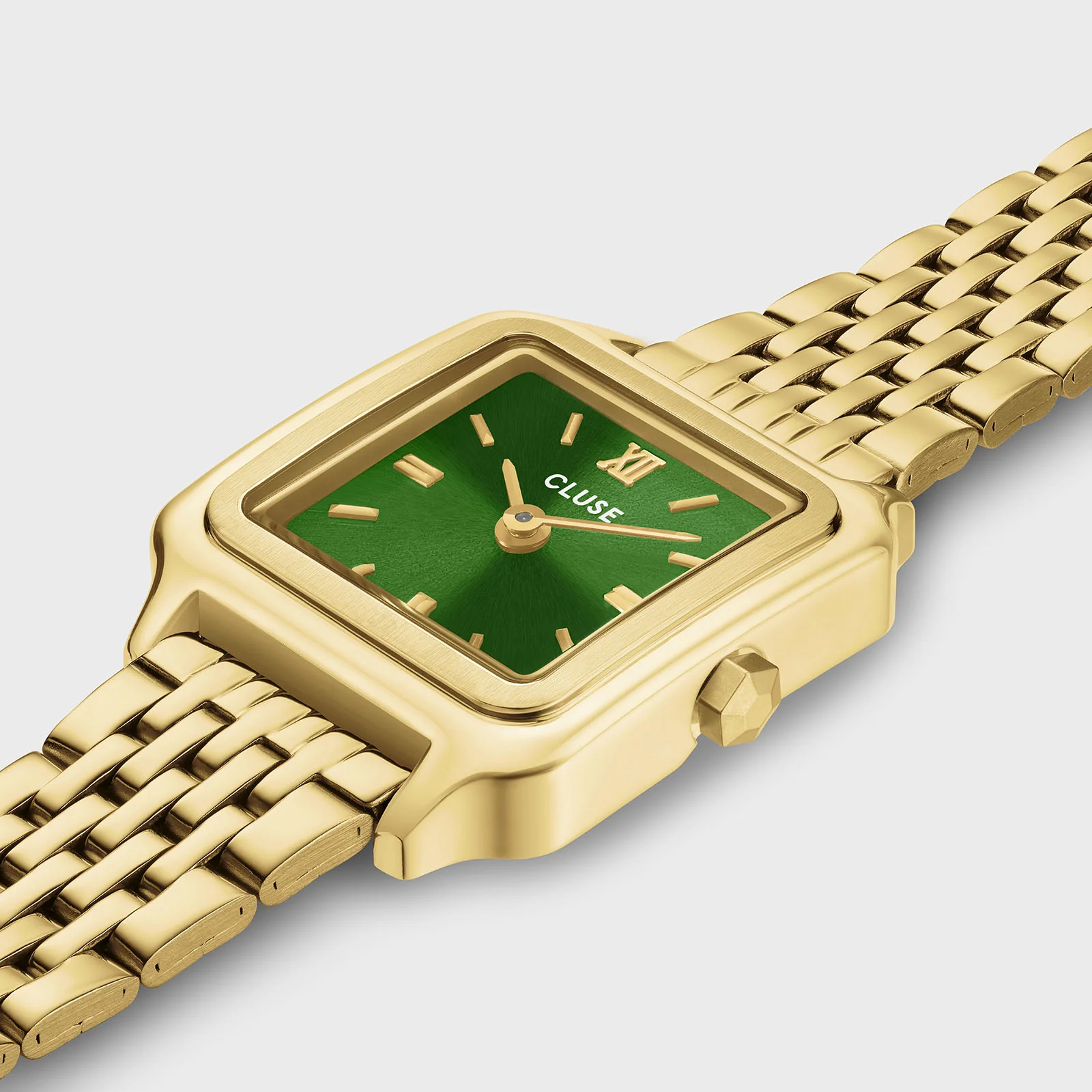 CLUSE Gracieuse Gold Mini Stainless Steel Double Wrap Band Green Dial CW15504