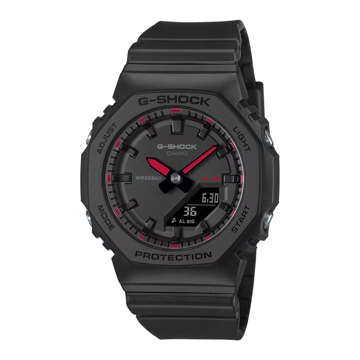 G-Shock Slim CasiOak Black With Red Markers Watch GMAP2100SA-1A1