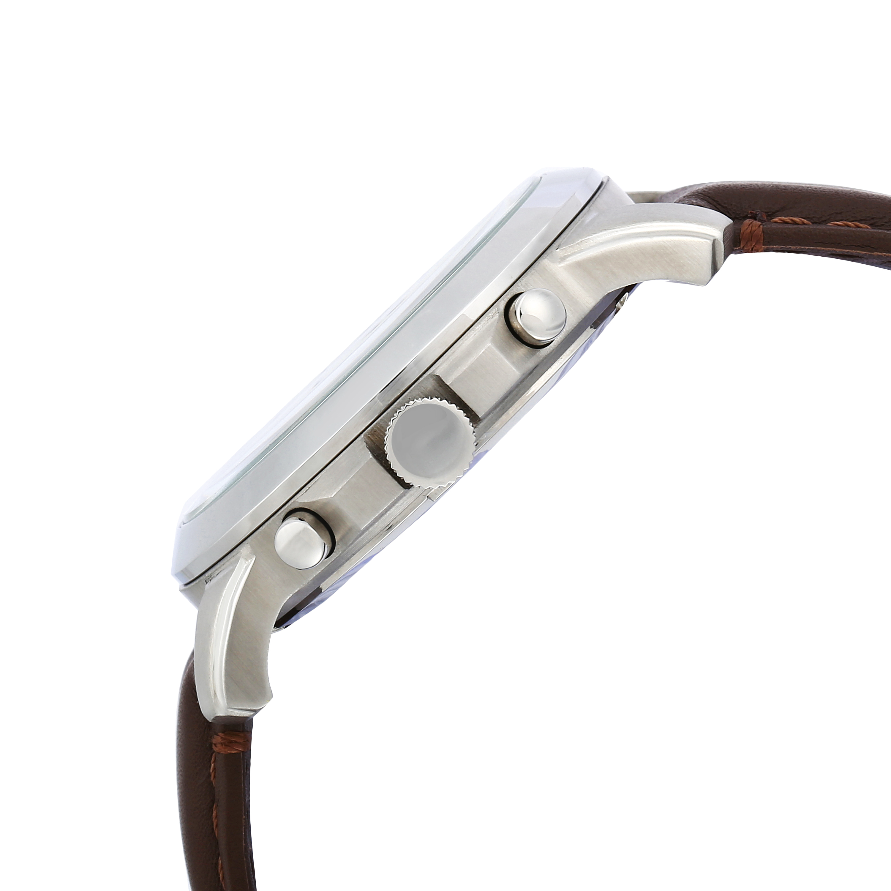 Fossil Grant Chronograph Cream Dial Brown Leather Watch FS4735