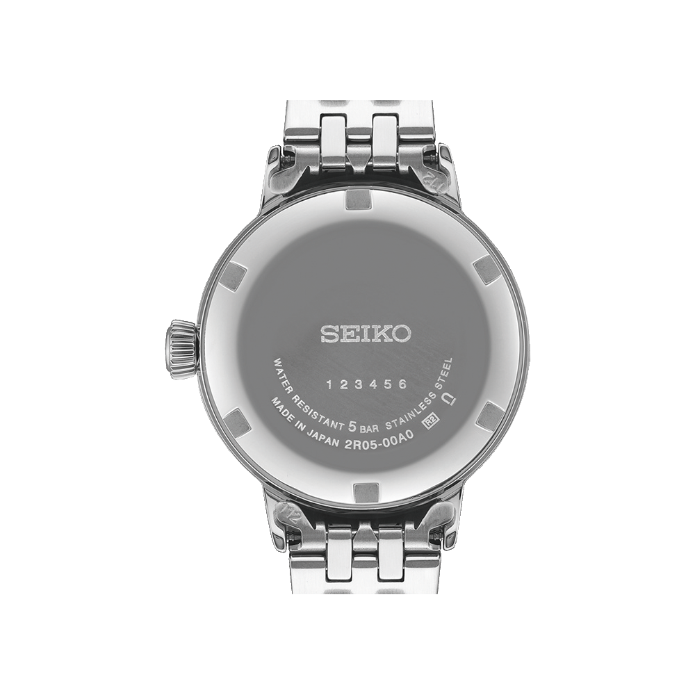 Seiko Presage Cocktail Time 'Hot Buttered Rum Cow' White Dial Watch Diamonds SRE017J