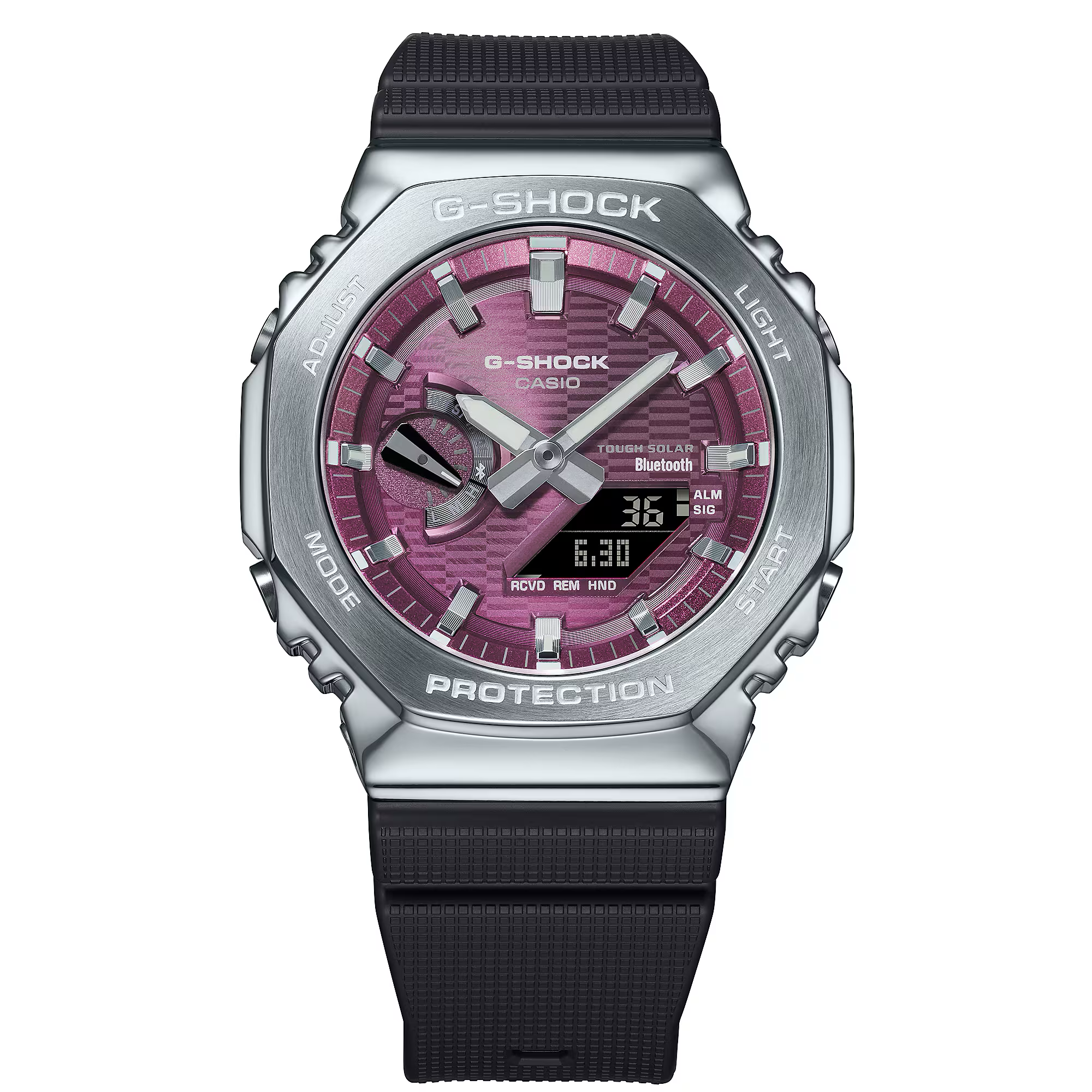 G-Shock Solar Power Burgundy Dial Black Resin Band Watch GBM2100A-4B